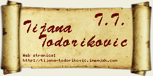 Tijana Todoriković vizit kartica